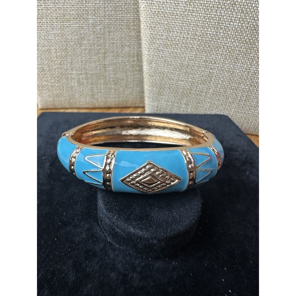 Sequin Nordstrom Multicolor Gold Tone Statement Enamel Bangle Bracelet # 47